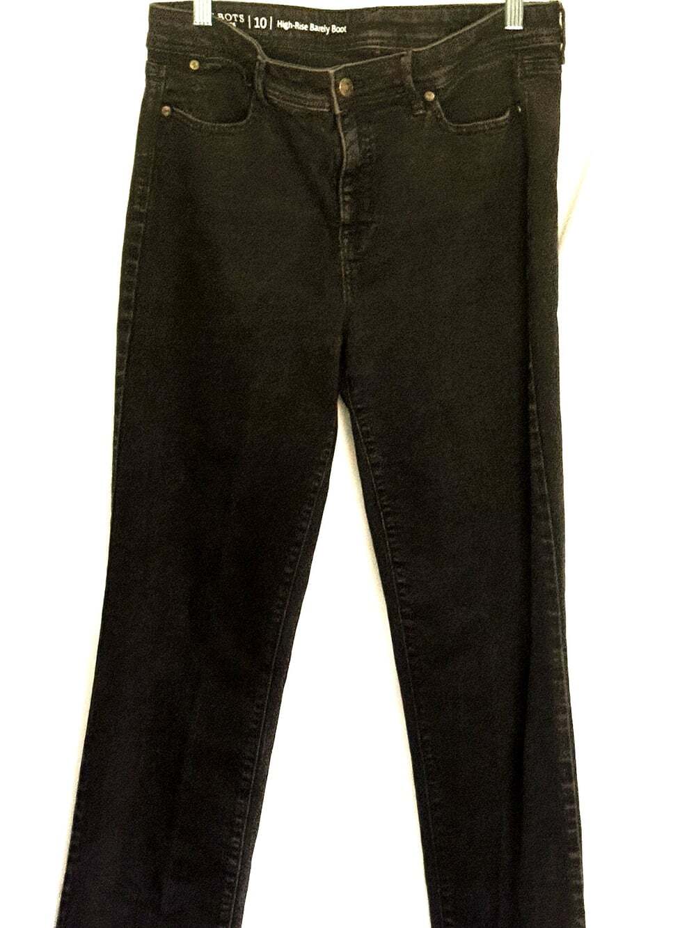 Talbots Flasless Women's Black High Rise Barely Boot Jeans, Size 10